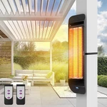 Zebozap 1500W Infrared Patio Heater With Remote & Wall Mount - Stay Warm Outdoor New. Price: $216.99.
