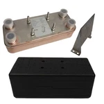 5"X12" Brazed 20 Plate Heat Exchanger 1" Mpt W/bracket & Insulation Kit New. Price: $248.91.