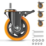 3 Inch Wheels 1600LBS, Threaded Stem Casters Set Of 4 Heavy Duty, 1/2"... New. Price: $37.57.