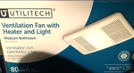 Utilitech Heater 1.5-SONE 80-CFM White Lighted Bathroom Fan And (open Box New. Price: $149.99.