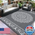Garveehome Outdoor 8X10 Reversible Mats, Plastic Straw Rug, Large Floor New. Price: $92.19.