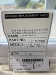 Toyotomi Igniter Gasket Model LC-50,LASER 73,FF-70AQ,V3OT,55T Pn 17187582 New. Price: $17.00.