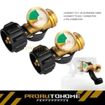 Propane Tank Gauge Brass Adapter W/gas Pressure Level Meter Indicator For Bbq Rv New. Price: $25.99.