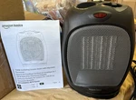 Amazonbasics 1500W Ceramic Oscillating Portable Heater Floor/desk 120V Black Open. Price: $15.00.