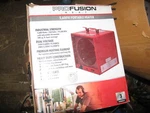 Profusion Industrial Fan-forced Heater- 5600 Watts, 19,000 Btu, 240 Volt Used. Price: $100.00.