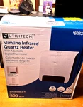 Utilitech Slimline Infrared Quartz Heater 300 Sq Ft Digital Thermostat Open. Price: $29.93.