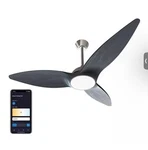 Atomi Smart Wifi 52 Inch Ceiling Fan Color Changing Led Light Gray New. Price: $75.00.