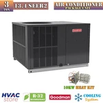 Goodman Ton 13.4 SEER2 Air Conditioner Packaged Multi-position + 10KW Heat Kit New. Price: $4199.00.