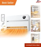 Wi-fi Enabled Electric Heater, 1500W Adjustable Thermostat & Remote For Easy Use New. Price: $173.99.