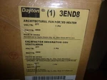 0683 New! Dayton - Electric Wall Heater, 277V, Phase, 16,362 Btuh 3END8. Price: $529.99.
