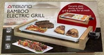 Ambiano Bamboo Electric Grill Non Stick Ceramic Plate 1400W New In Box. Price: $43.73.