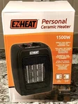 Ez-heat 1500W Personal Ceramic Space Heater W/2 Setting And Thermostat New. Price: $28.00.