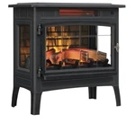 Duraflame Freestanding Electric Fireplace Stove Heater With 3D Effect Open. Price: $125.00.