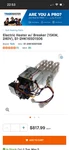 Electric Heater W/breaker 15KW 240V S1-2HK16501506 For York Air Handlers Used. Price: $400.00.