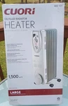 1500-WATT Electric Oil-filled Radiant Portable Heater Grey Cuori (nib) New. Price: $69.99.