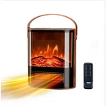 Rovsun 1500W Electric Fireplace Heater With Remote & Timer, Brown, 120V New. Price: $54.00.