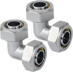 2PC Elbow Air Piping Fittings, 3/4" X Tubing, Brass-nickel Plated, 200PSI New. Price: $29.99.