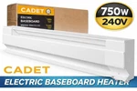 Cadet 3F750W Electric Baseboard Heater 240V White Model 09952 New. Price: $24.99.