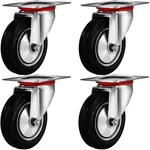 4 Pack 3" Swivel Caster Wheels Rubber Base With Top Inch Plate, Black New. Price: $30.29.