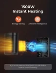 Oprunsy PTC-SH009R 1500W Space Heater, Indoor, Modes, 59-95 F, 24H Black Used. Price: $32.63.