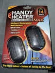 Handy Heater Warmers Max Name Brand New Sealed Reusable & Charger. Price: $15.95.