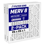 Filter King 25X25X1 Air (merv 8) (2-PACK) Dust & Allergy Control Fu... New. Price: $56.55.