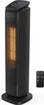 Comfort Zone 30" Oscillating Tower Space Ceramic Heater With Remote Timer Black Open. Price: $39.97.