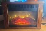 Surge Mini Glo Portable Electric Fireplace Heater 1200W Wide Wood Working Used. Price: $48.00.