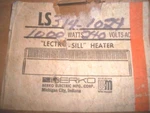Berko Electric Sill Heater LS314-1024 1000W 240V New. Price: $100.00.