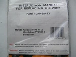 Genuine Kerosun CTK-25, CTA-1E, Moonlighter, Sunsprite Kerosene Heater Wick New. Price: $24.99.