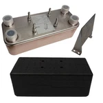 5"X12" Brazed 30 Plate Heat Exchanger 1" Mpt W/bracket & Insulation Kit New. Price: $279.96.