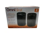 2 Pack Omniheat 1500W Digital Ceramic Desktop Space Heater Nob Open. Price: $26.99.