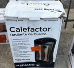 Living Zone 1500-WATT Black Electric Tower Quartz Infrared Space Heater Open. Price: $50.00.