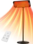 Electric Patio Heater Infrared Waterproof Remote Timer 3 Settings 1500W Open. Price: $48.99.