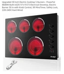 Upgraded 30 Inch Electric Cooktop 5 Burners Powerful 8600W BUILT-IN(29.13"X19. Open. Price: $149.00.