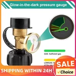 Propane Tank Pressure Gauge Brass Adapter With Level Meter For Bbq & Rv New. Price: $8.89.