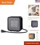 Heating Comfort Anywhere: 500W Ceramic Mini Heater With Safety Shutdown Feature New. Price: $27.99.