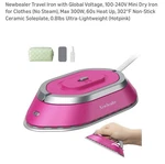 Newbealer Travel Iron With Global Voltage, 100-240V Mini Dry For Clothes. Price: $25.00.