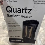Living Zone BFGF-15D 1500-WATT Electric Tower Quartz Infrared Space Heater Open. Price: $90.00.