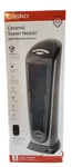 Lasko Sq Ft Electric Ceramic Tower Heater 22.5" 120V 1500 Adj Thermostat Open. Price: $79.95.