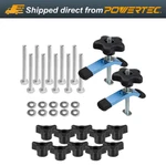 Powertec 71842 T-track Knobs, Hex Bolts & Washers, Mini Hold-down Clamps New. Price: $29.99.