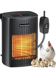 Smart Chicken Coop Heater With Thermostat, 600W/300W Winter New. Price: $32.19.