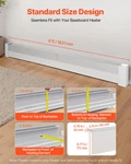 Baseboard Heater Covers, White 737 New. Price: $89.98.