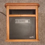 Duraflame Portable Infrared Electric Heater Wood Cabinet Timer Floor Used. Price: $70.95.