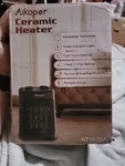 Intertek NT15-20A Black Ceramic Space Indoor Portable Thermostat Electric Heater New. Price: $16.99.