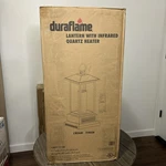 Duraflame 27" Portable Lantern With Quartz Infrared Heater - Cream Finish Open. Price: $129.00.