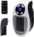 Wall Plug In Heater 450W, Portable Outlet With Remote, Clear Led Display, New. Price: $69.72.