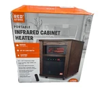 Redstone Portable Infrared Cabinet Heater Brown Wood Electric Ventless Remote Open. Price: $75.00.