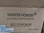 Donyer Power Electric Patio Heater 1500W Outdoor/indoor, Ceiling Mounted, HCH502 Open. Price: $114.99.